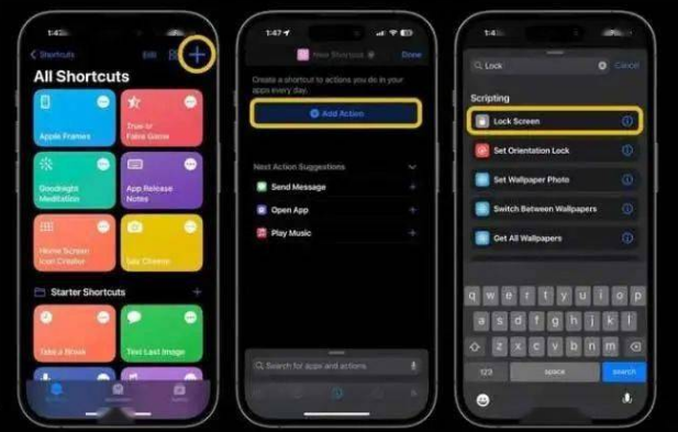 景东苹果14锁屏维修店分享iPhone14升级iOS16.4后如何创建锁屏快捷方式 
