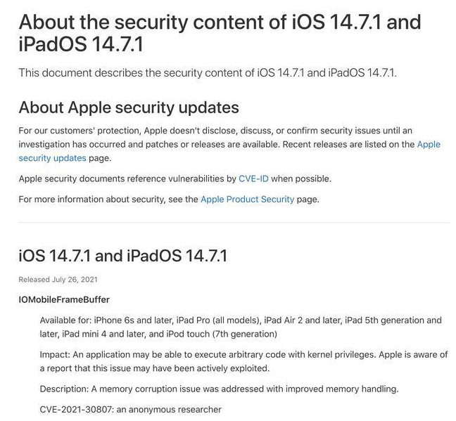 景东苹果手机维修分享iOS 14.7.1 正式版更新内容及升级方法 